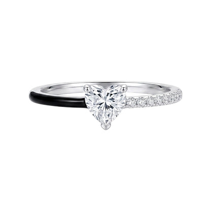 Amora Two-Tone Heart Moissanite Ring (0.5 Carat)