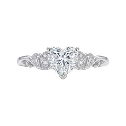 Valentina Classic Heart Solitaire Moissanite Ring (1.5 Carat)