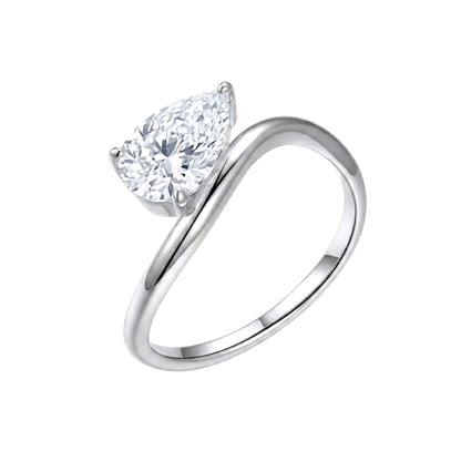 Lumina Pear Drop Solitaire Moissanite Ring (1.5 Carat)