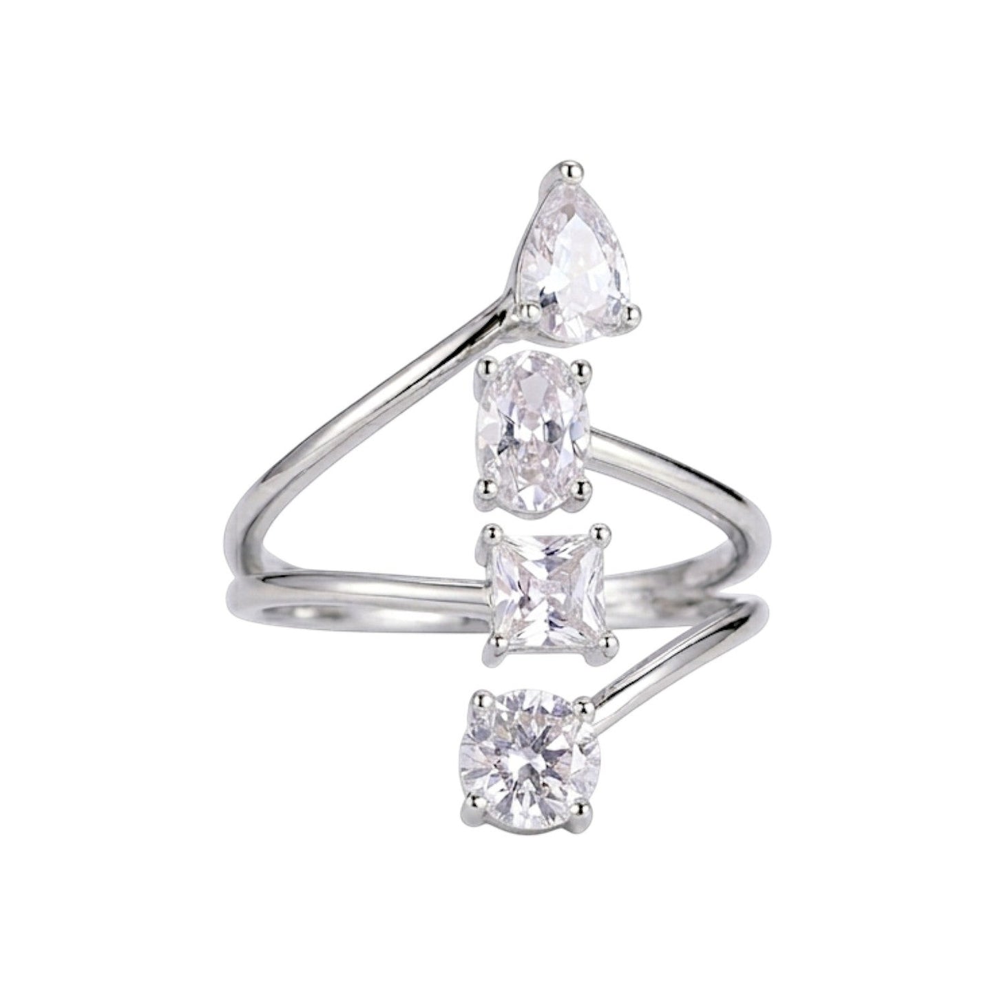 Kaleido Multi-Shape Moissanite Statement Ring (1.9 Carat)
