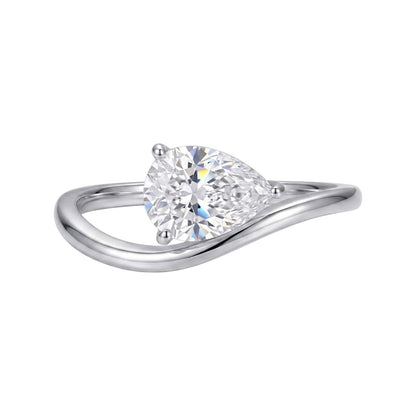 Lumina Pear Drop Solitaire Moissanite Ring (1.5 Carat)