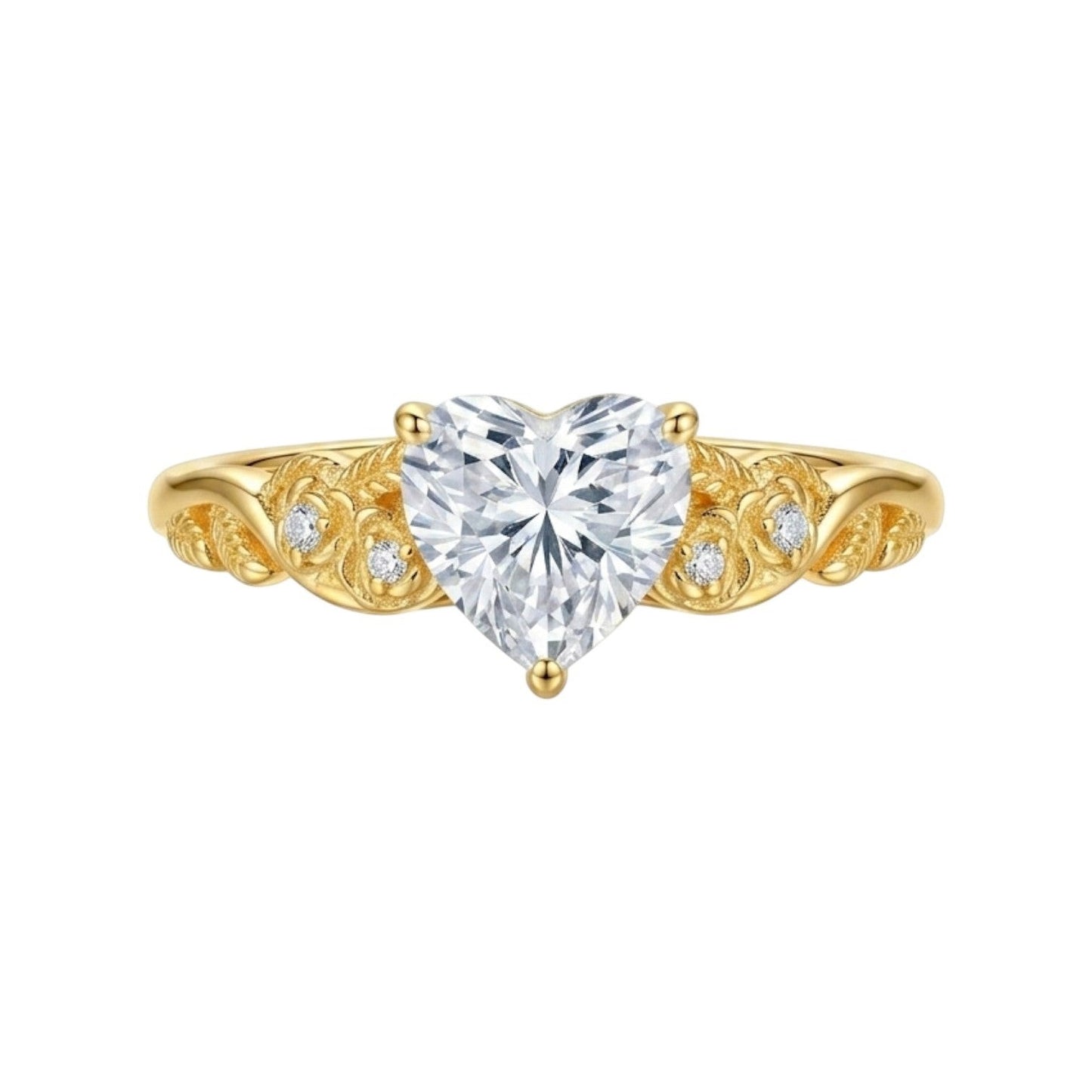 Valentina Classic Heart Solitaire Moissanite Ring (1.5 Carat)