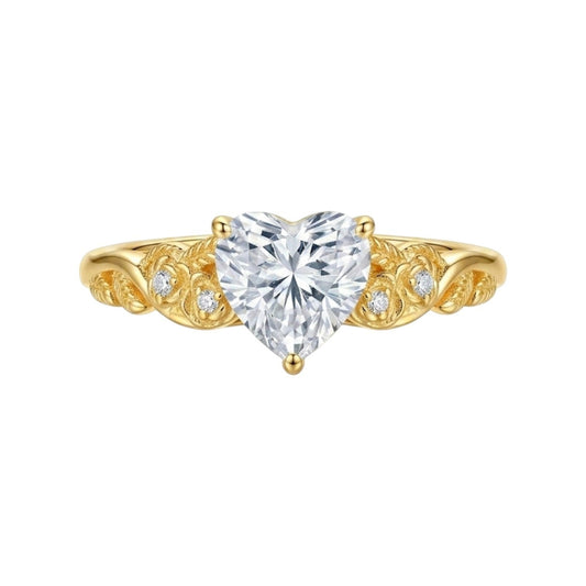 Valentina Classic Heart Solitaire Moissanite Ring (1.5 Carat)