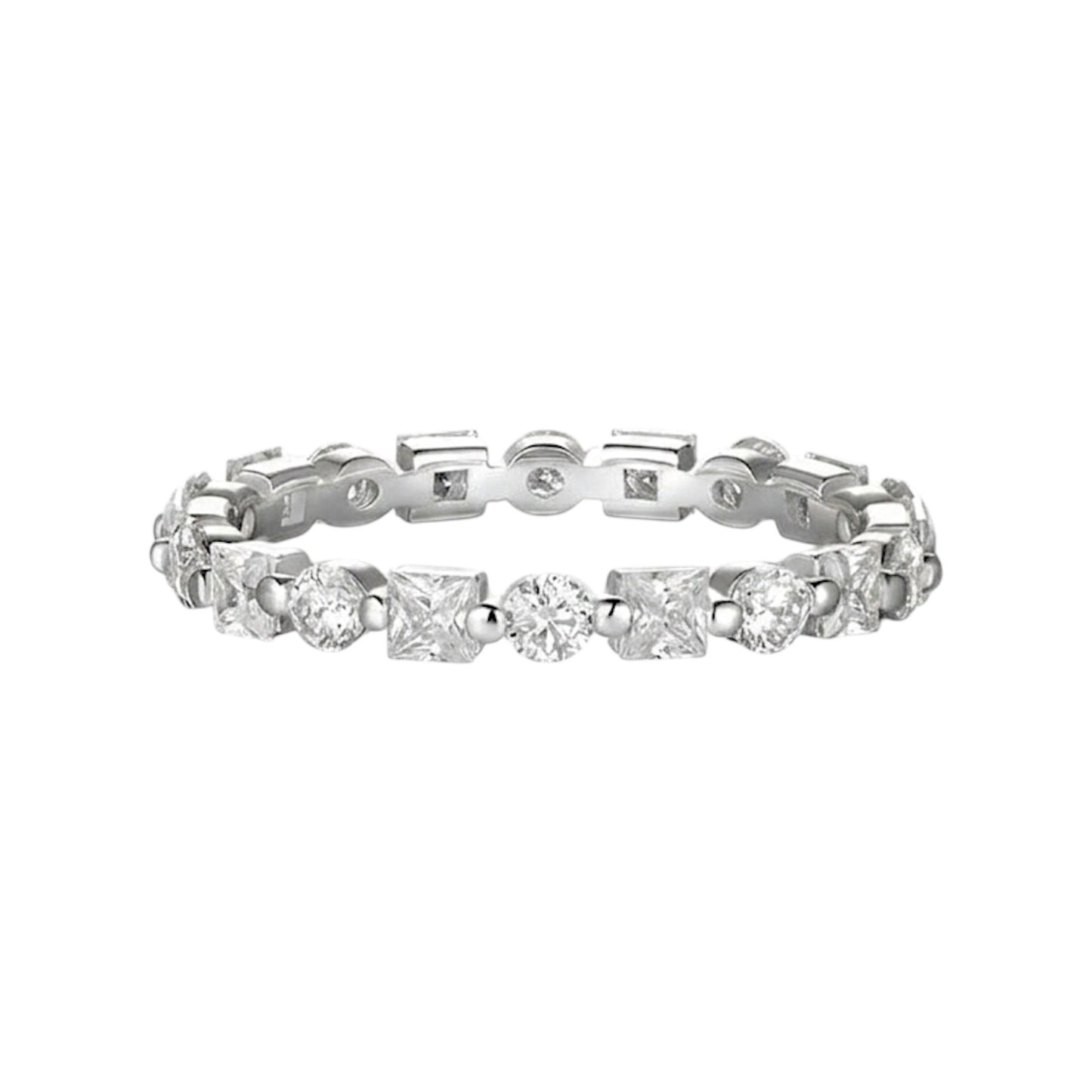 Aveline Alternating Eternity Moissanite Ring (2.1 Carat)