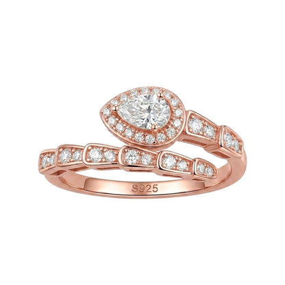 Serpentina Luxury Moissanite Snake Statement Ring