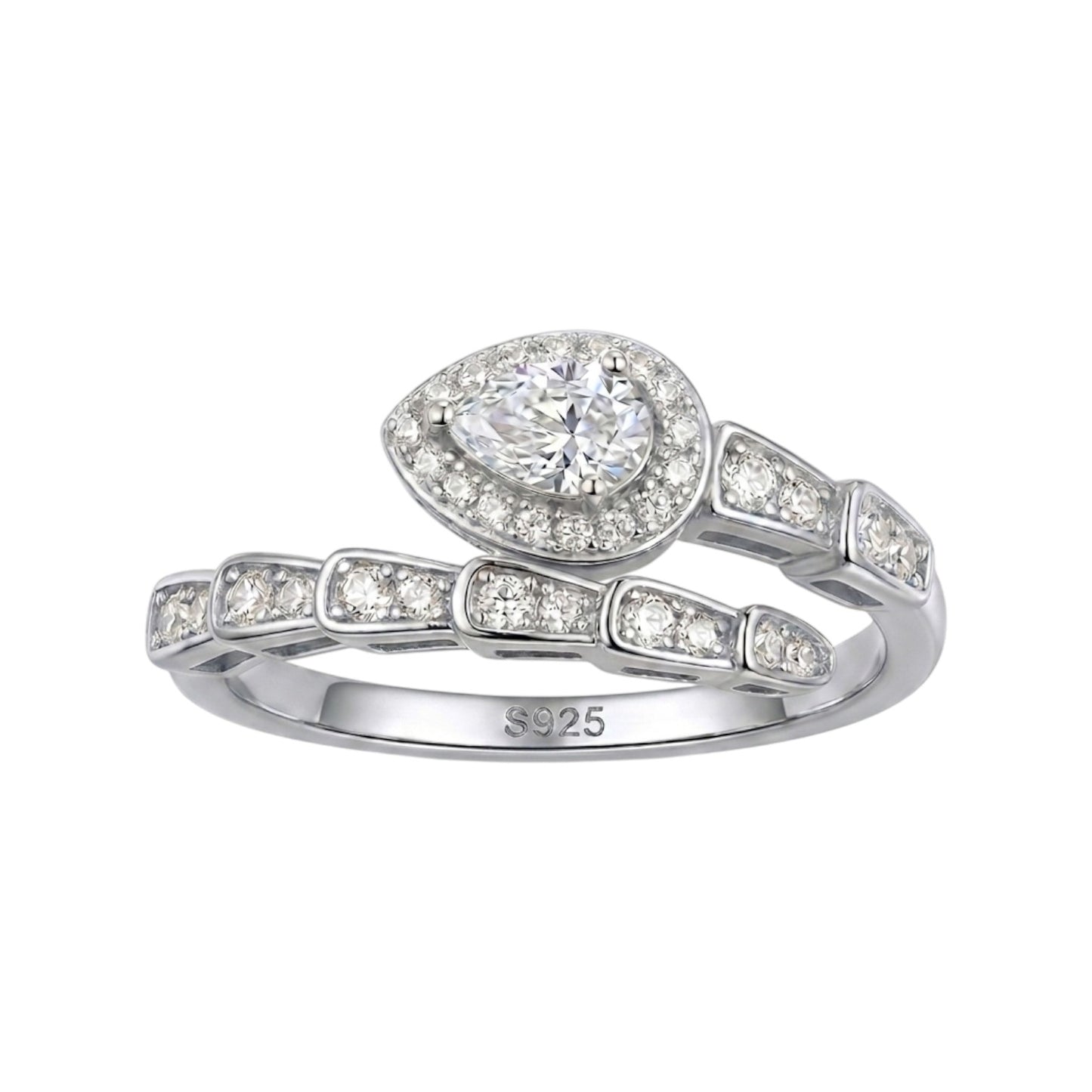 Serpentina Luxury Moissanite Snake Statement Ring