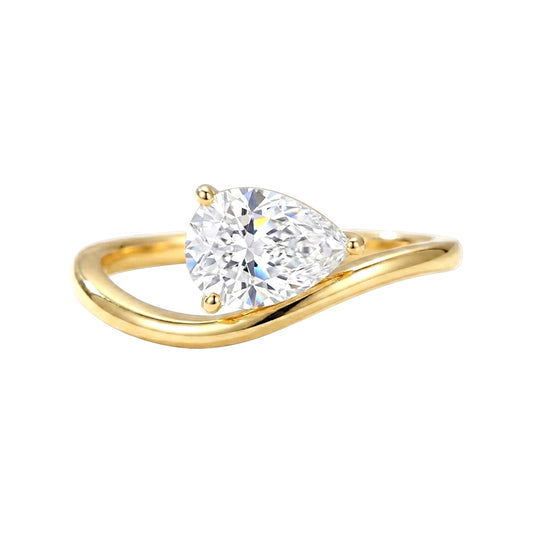 Lumina Pear Drop Solitaire Moissanite Ring (1.5 Carat)