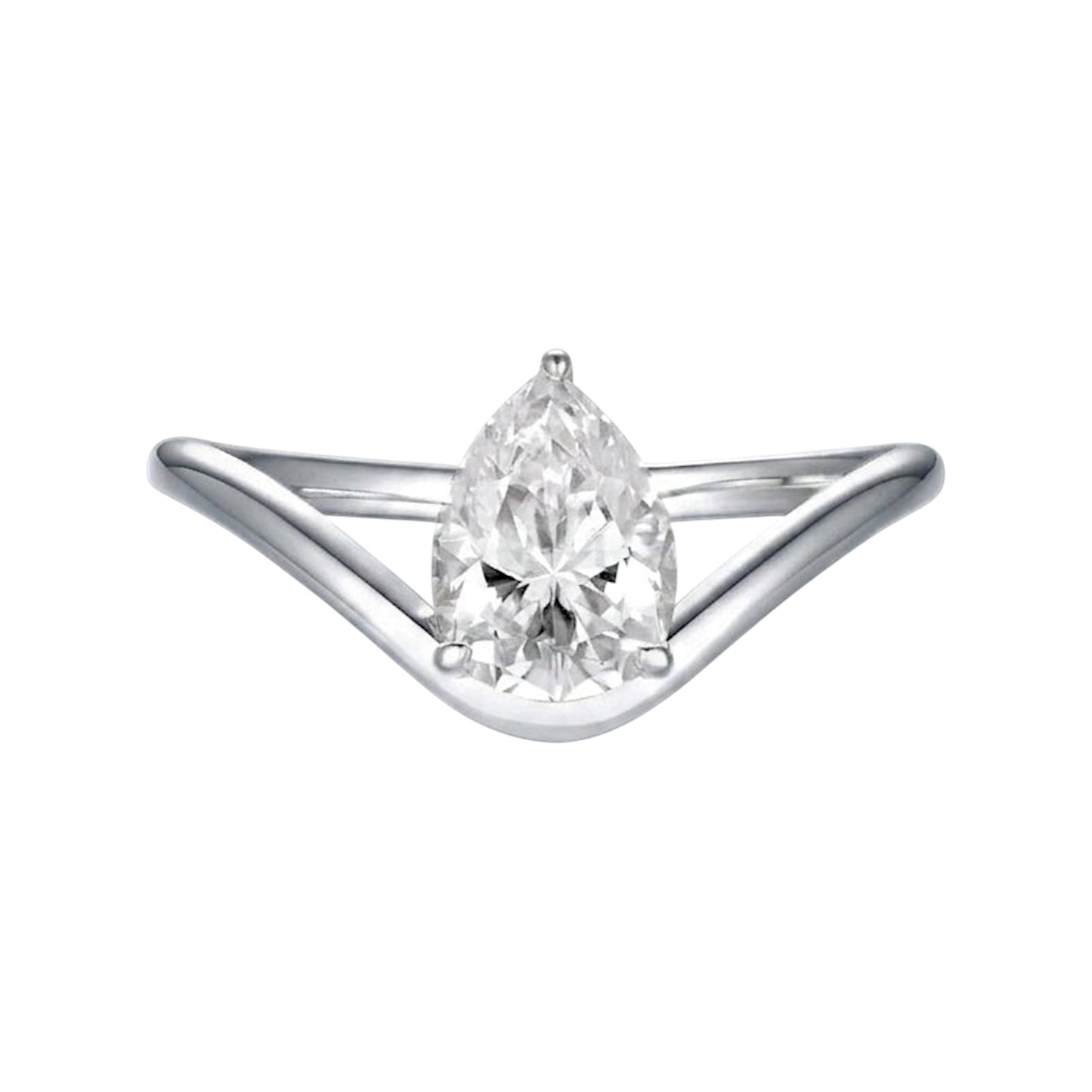 Aria Pear Drop Solitaire Moissanite Ring (1.25 Carat)