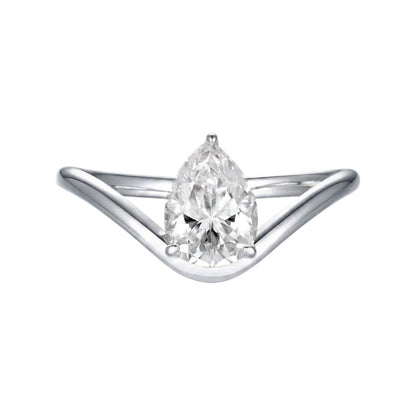 Aria Pear Drop Solitaire Moissanite Ring (1.25 Carat)