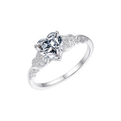 Valentina Classic Heart Solitaire Moissanite Ring (1.5 Carat)