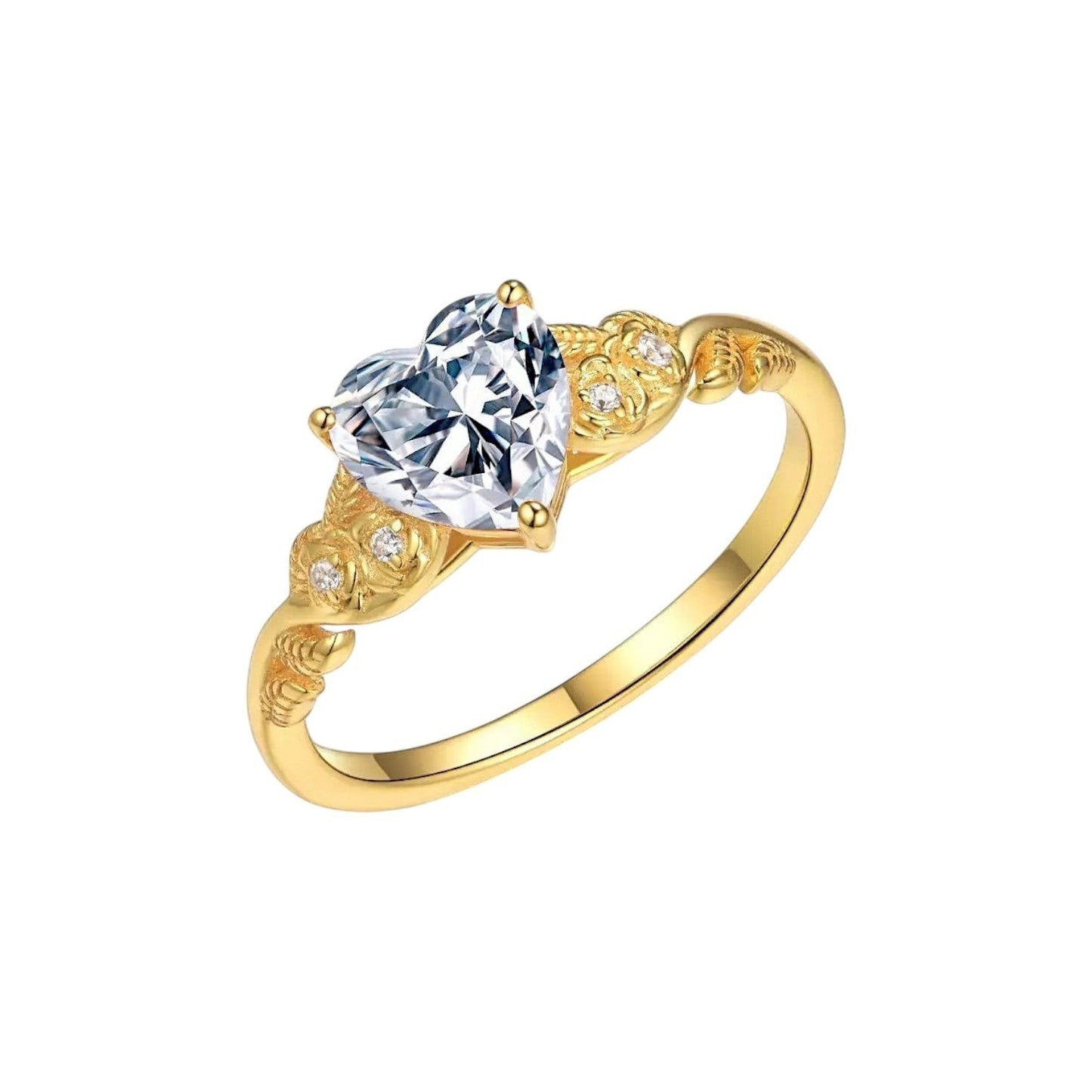 Valentina Classic Heart Solitaire Moissanite Ring (1.5 Carat)
