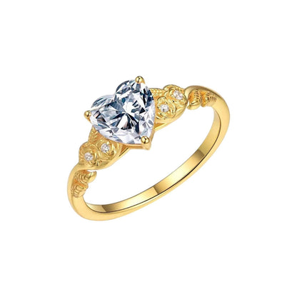 Valentina Classic Heart Solitaire Moissanite Ring (1.5 Carat)