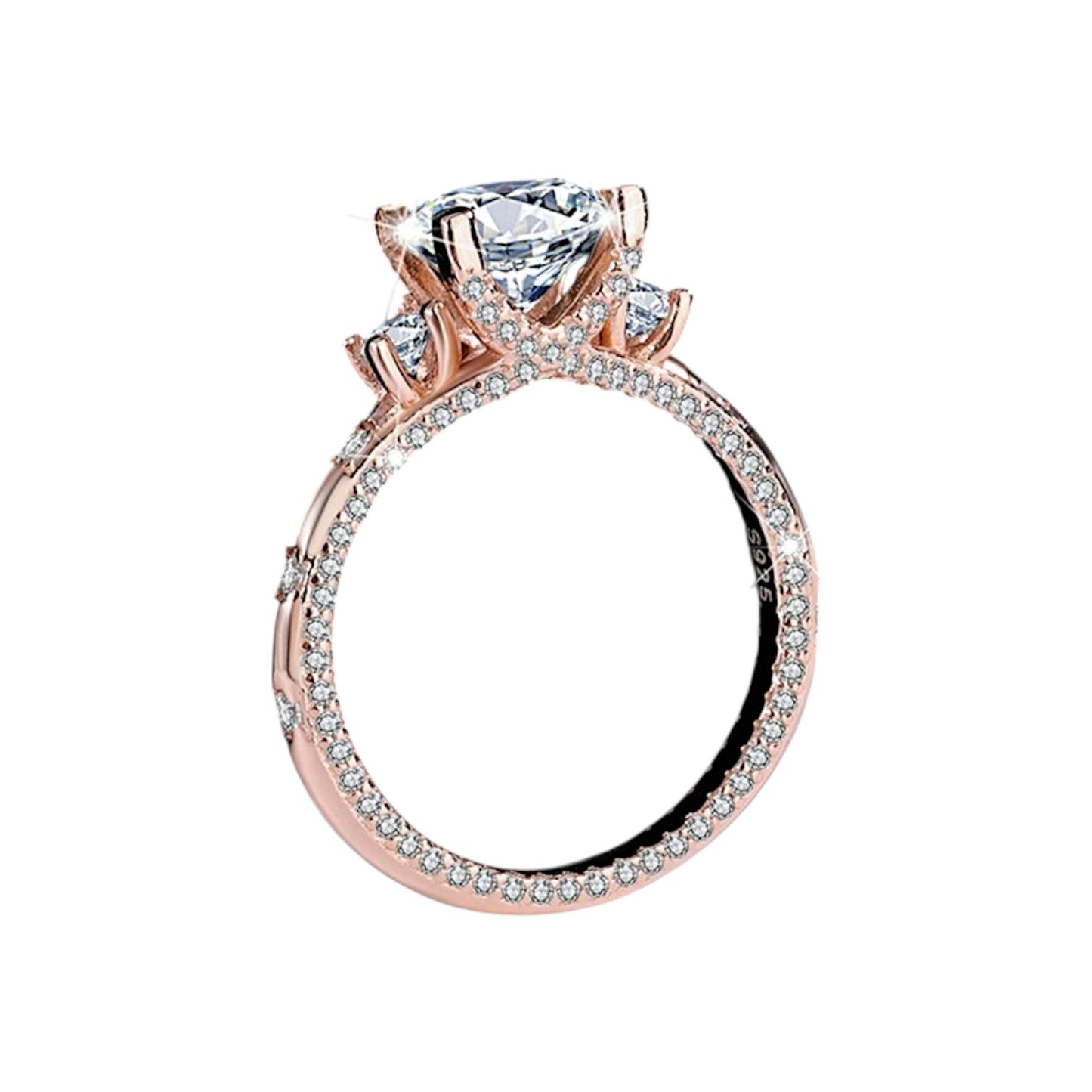 Isla Rose Gold Moissanite Diamond Ring (2 Carat)