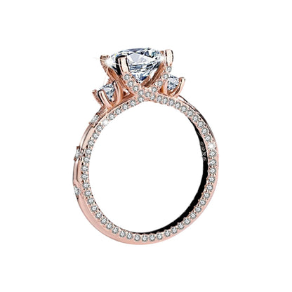 Isla Rose Gold Moissanite Diamond Ring (2 Carat)