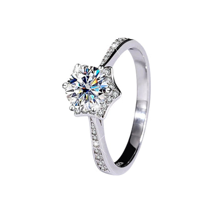 Astralis Geometric Star Hexagonal Moissanite Ring (1 Carat)