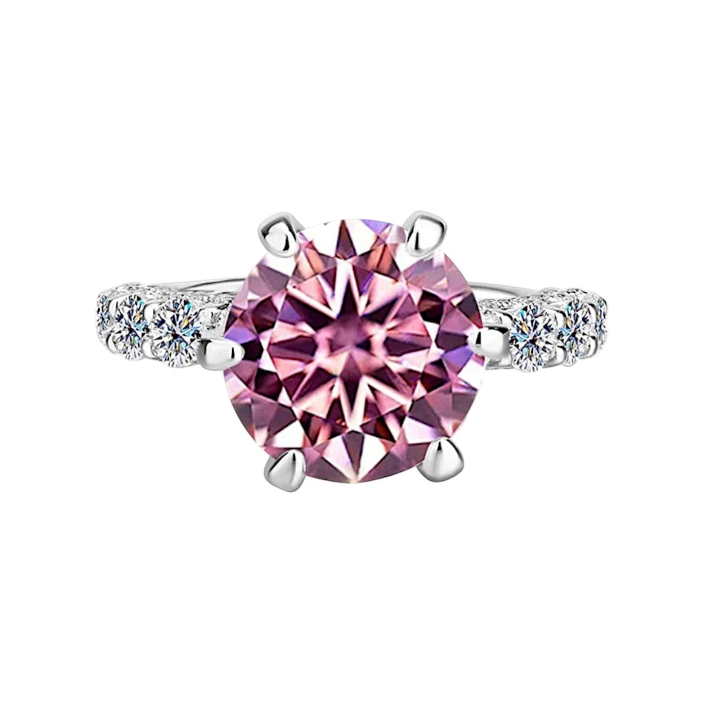 Selene White Moonlight Moissanite Goddess Ring (2 Carat)