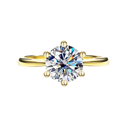 Regina Classic 6-Prong Crown Moissanite Engagement Ring