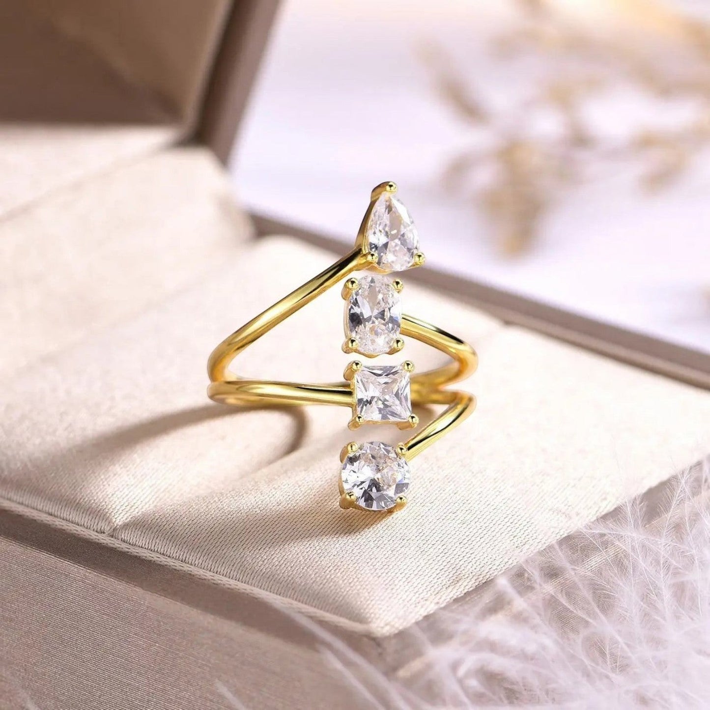 Kaleido Multi-Shape Moissanite Statement Ring (1.9 Carat)