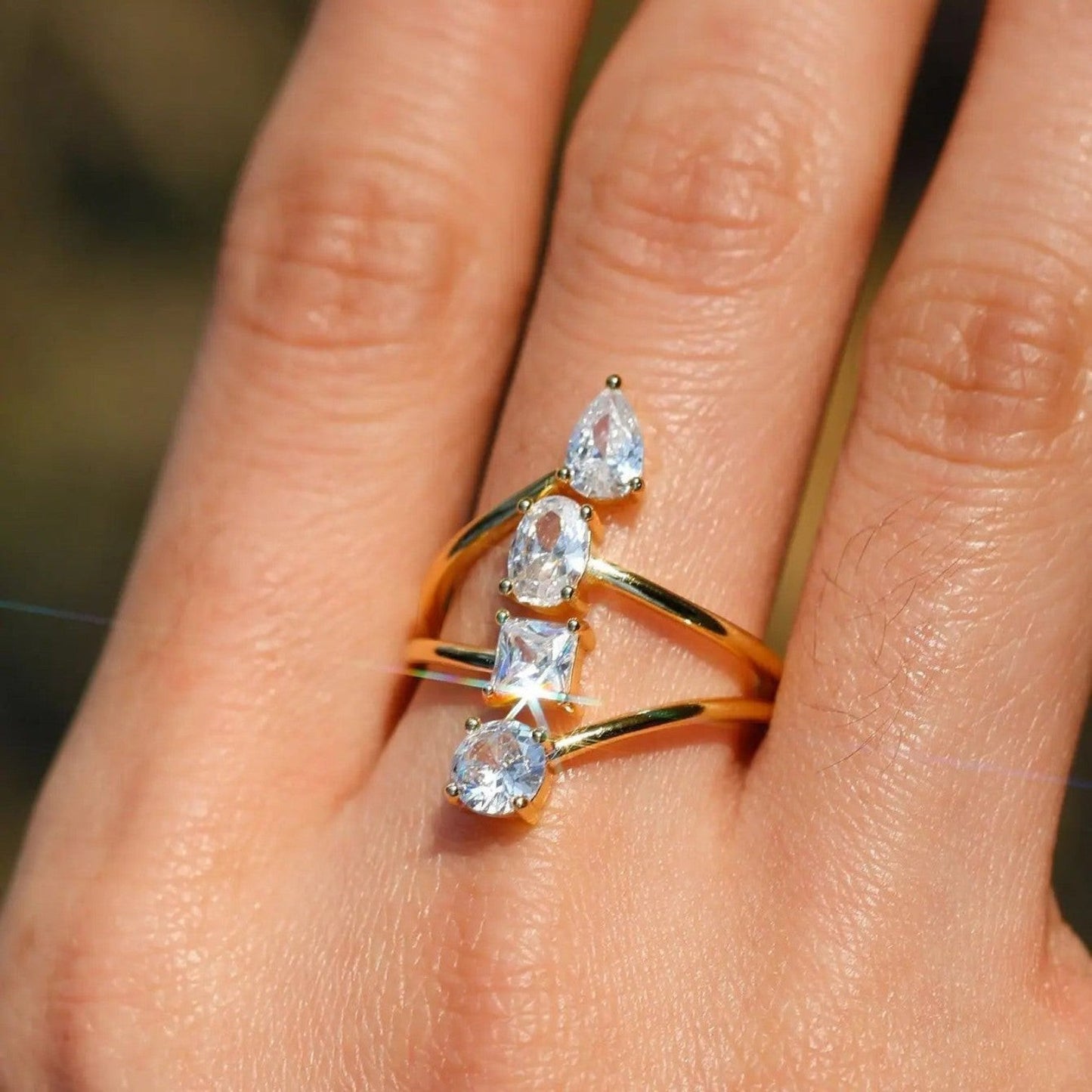 Kaleido Multi-Shape Moissanite Statement Ring (1.9 Carat)