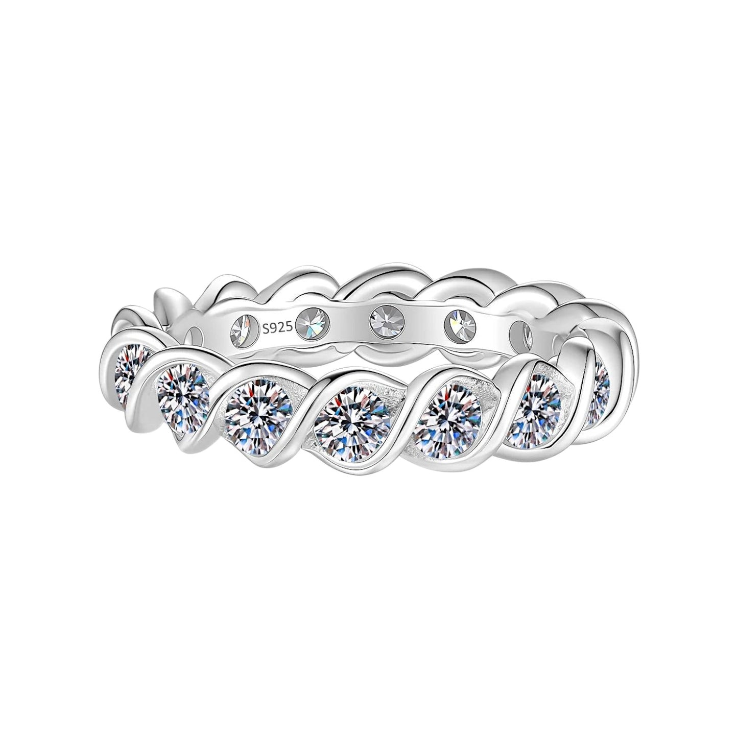 Lumiora Cluster Bezel Moissanite Statement Ring