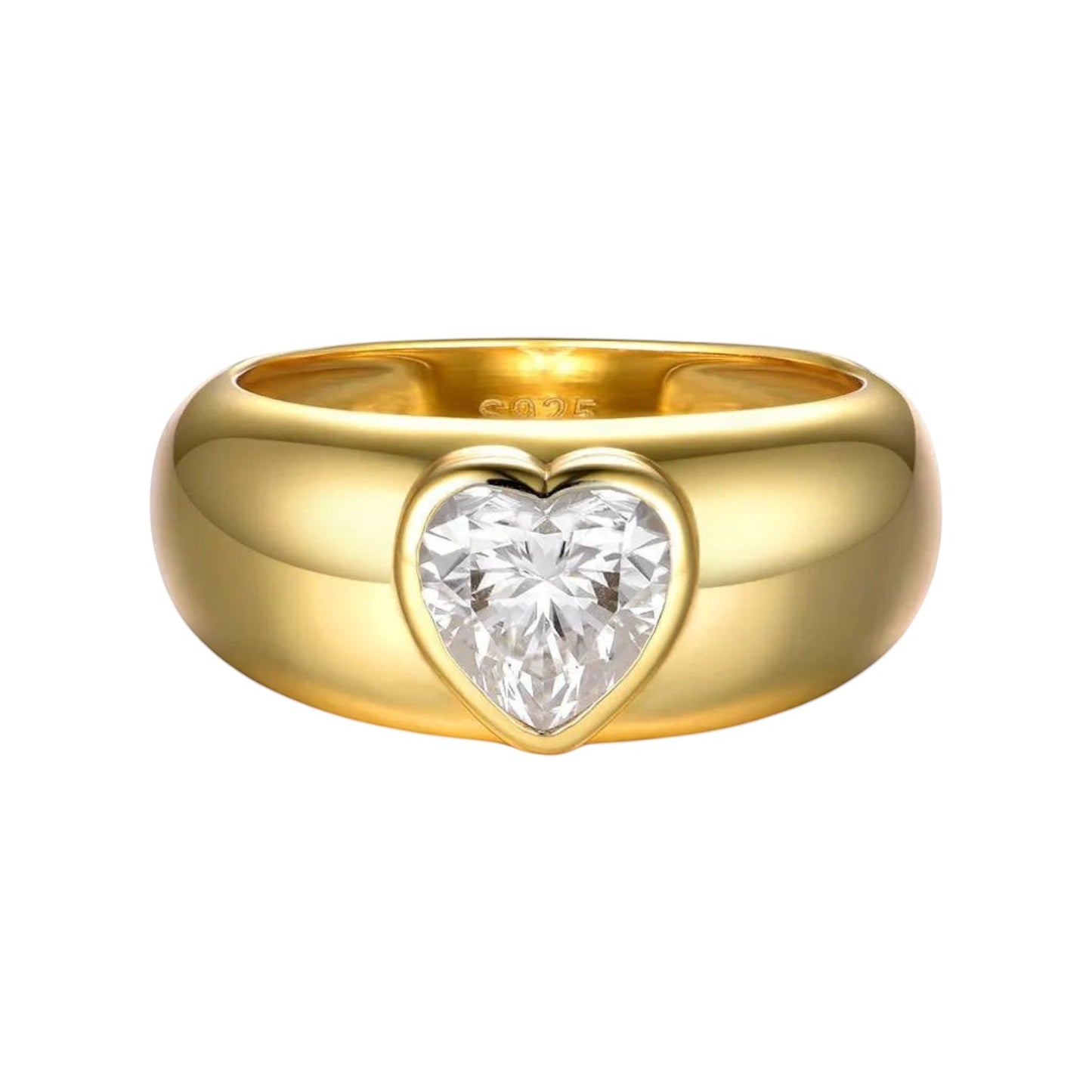 Amoria Heart Shaped Thick Moissanite Ring (1.2 Carat)