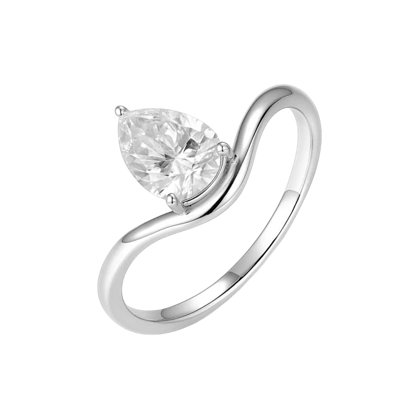 Aria Pear Drop Solitaire Moissanite Ring (1.25 Carat)