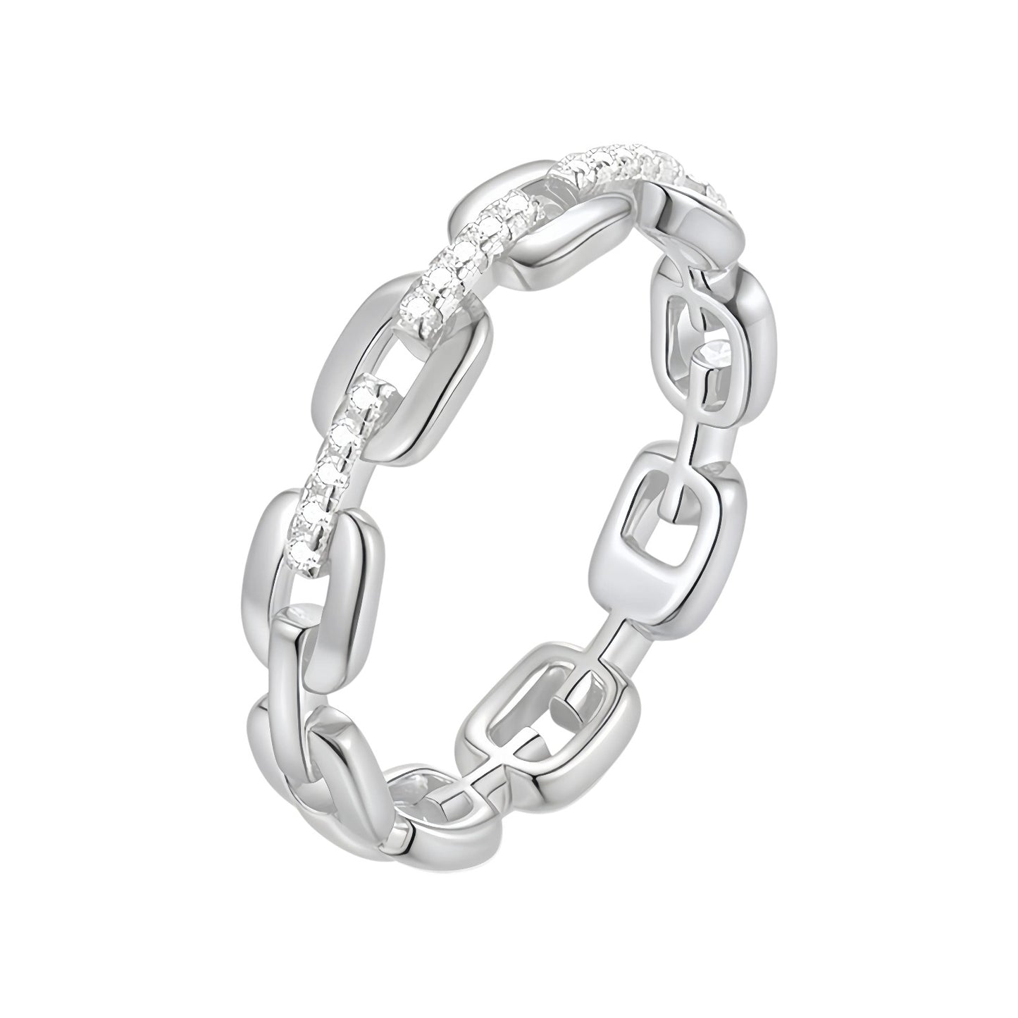 Omnia Unisex Eternity Moissanite Band