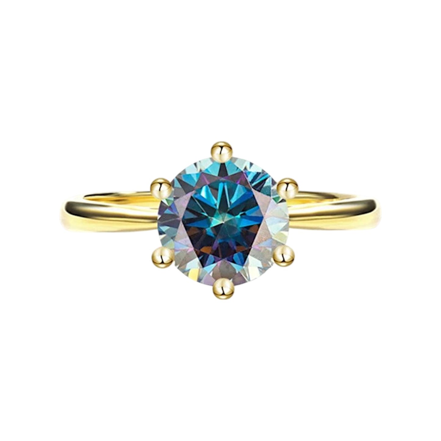 Regina Classic 6-Prong Crown Moissanite Engagement Ring