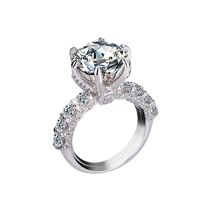 Selene White Moonlight Moissanite Goddess Ring (2 Carat)