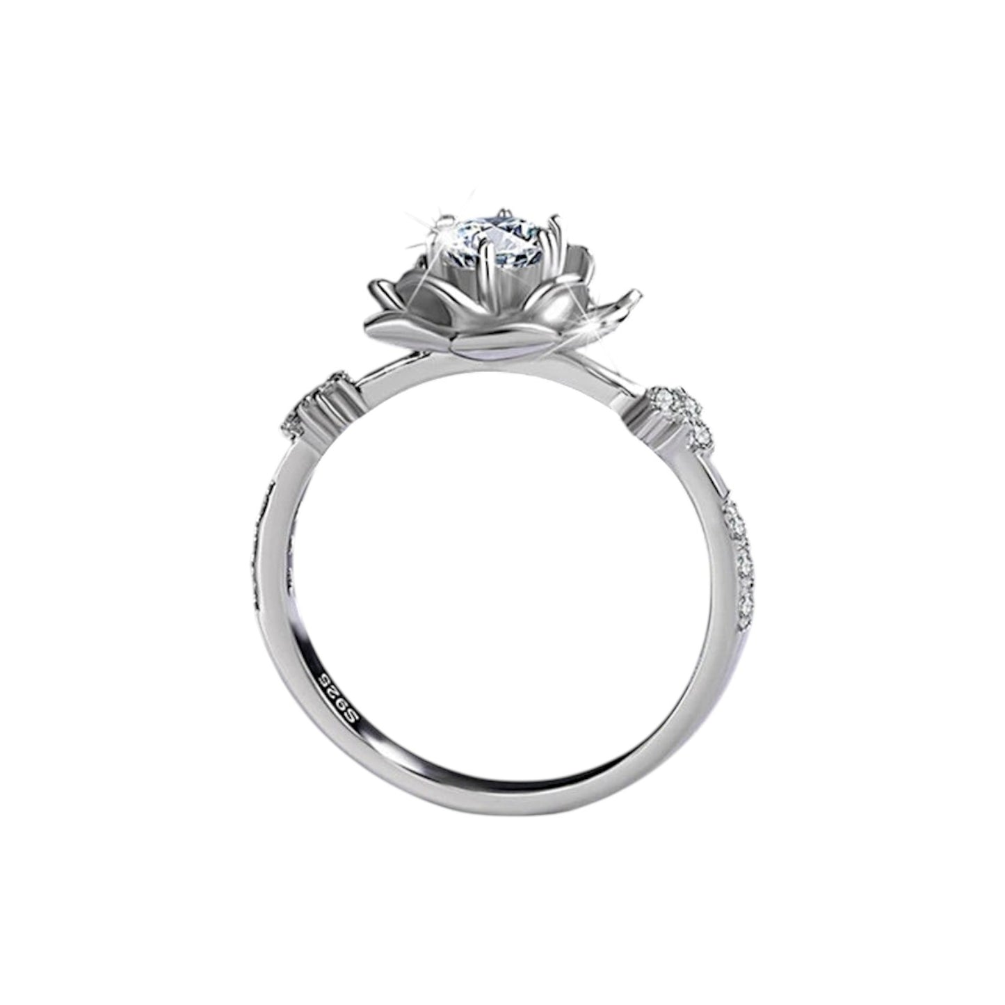 Lysandra Water Lily Moissanite Diamond Ring (0.50 Carat)