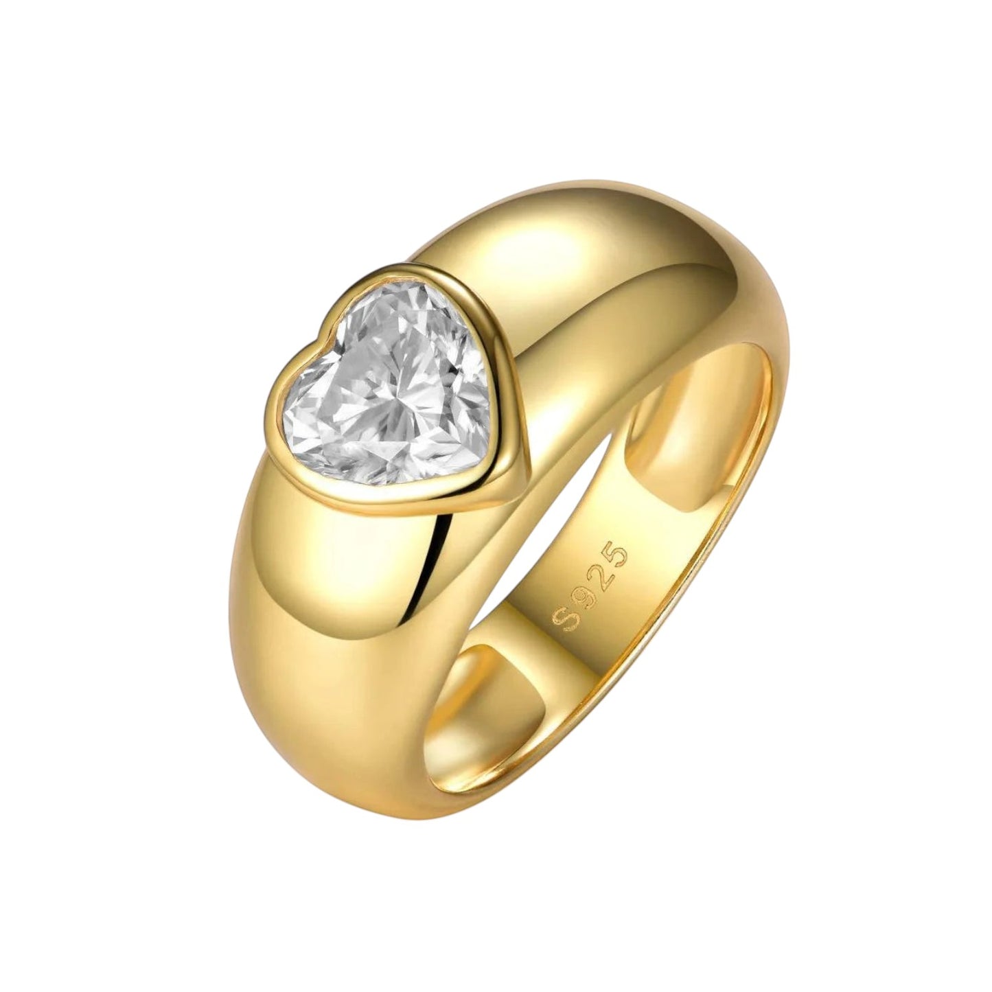 Amoria Heart Shaped Thick Moissanite Ring (1.2 Carat)