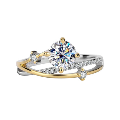 Seraphina Classic Round Moissanite Diamond Ring (1 Carat)