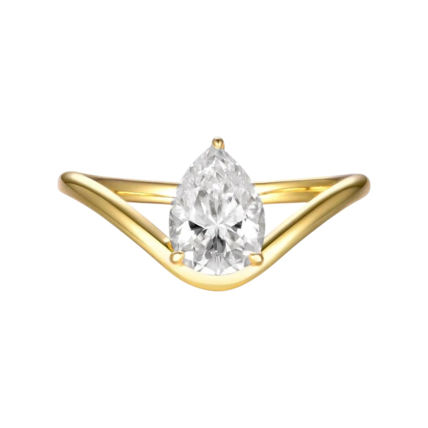 Aria Pear Drop Solitaire Moissanite Ring (1.25 Carat)