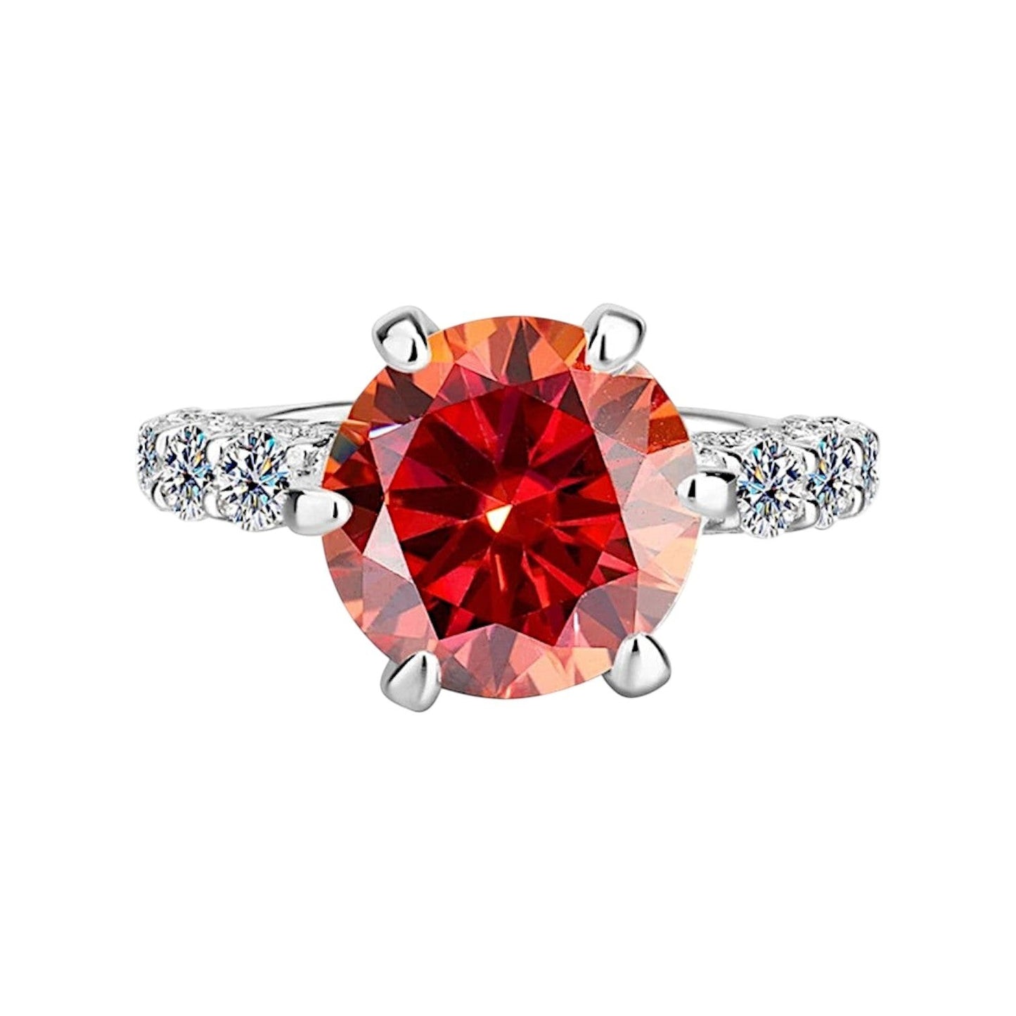 Selene White Moonlight Moissanite Goddess Ring (2 Carat)