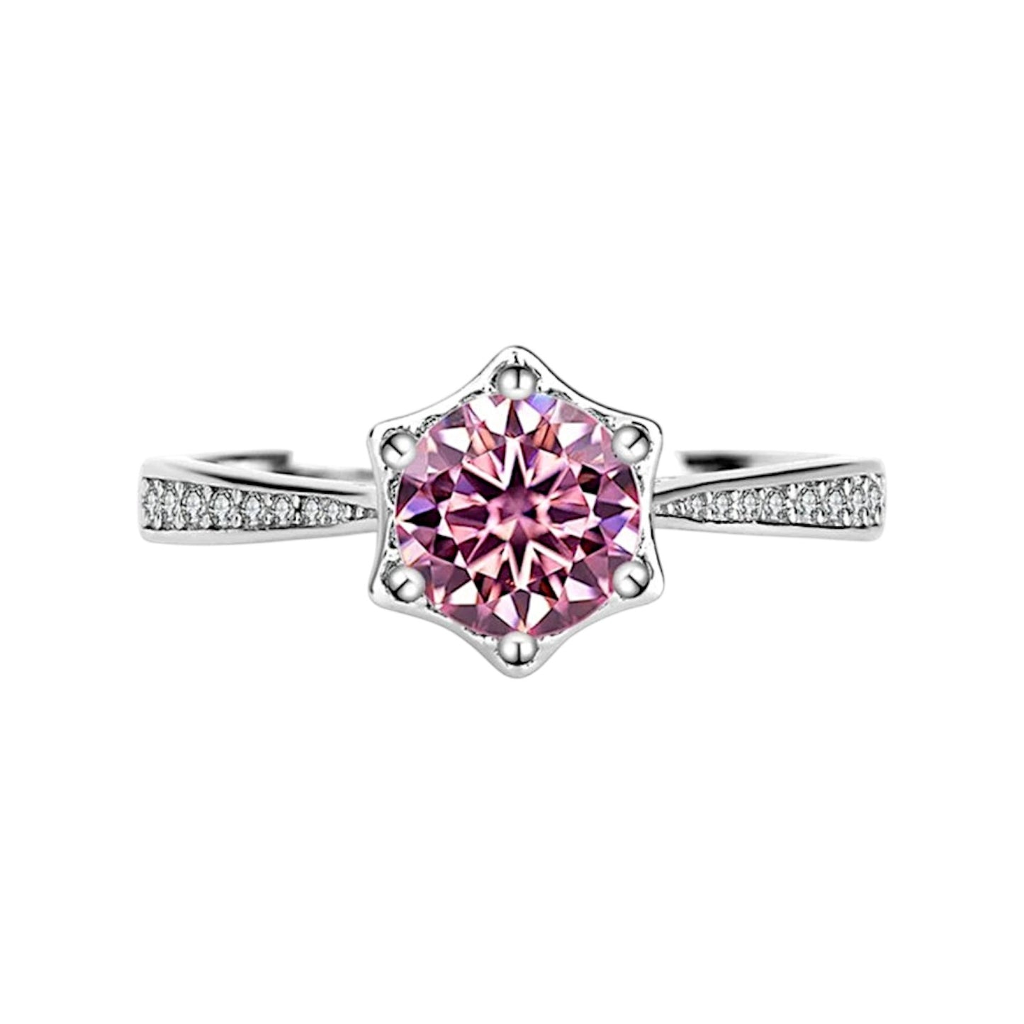 Astralis Geometric Star Hexagonal Moissanite Ring (1 Carat)