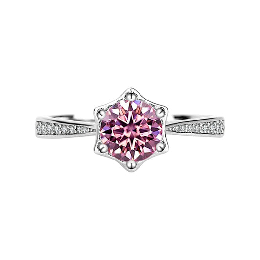 Astralis Geometric Star Hexagonal Moissanite Ring (1 Carat)
