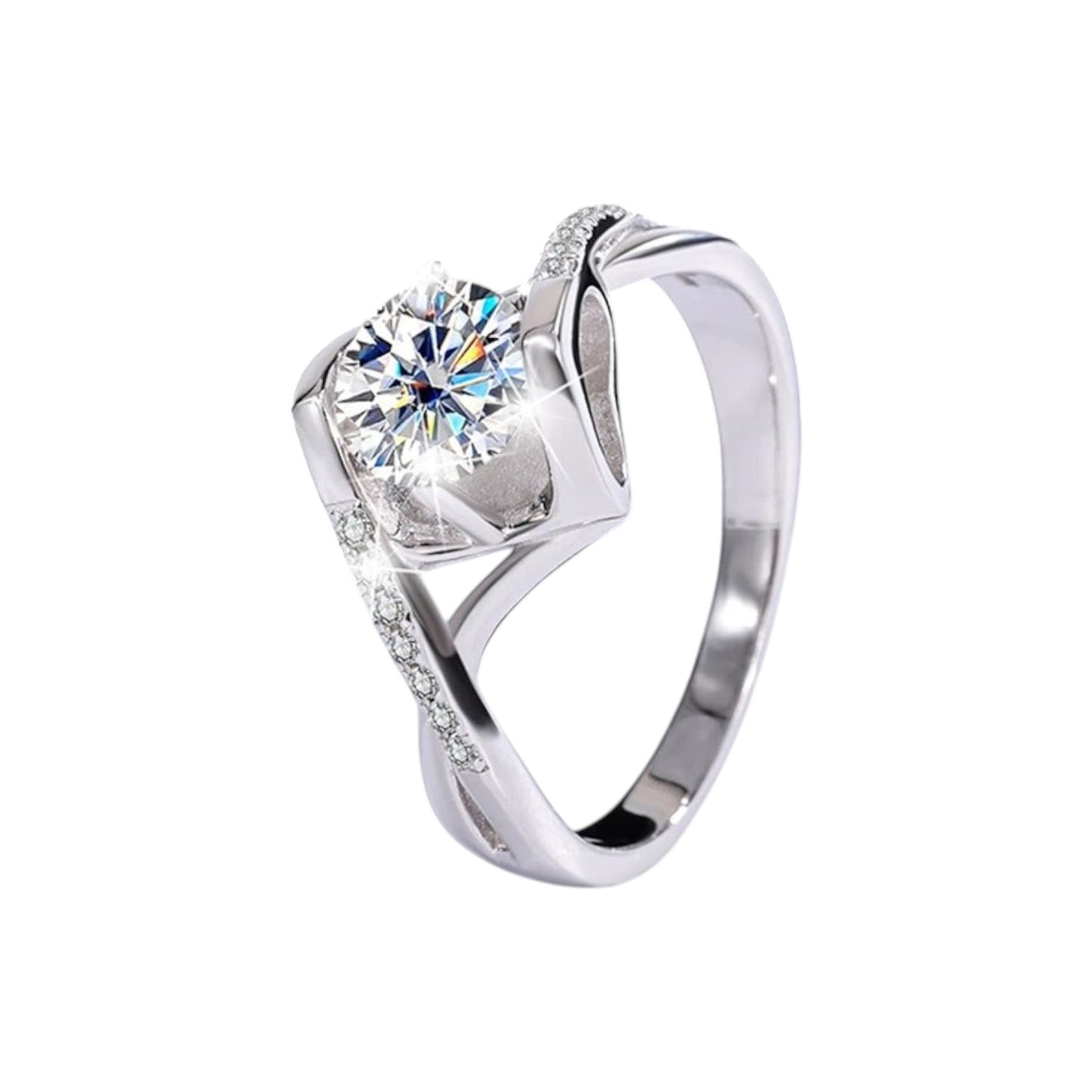Anatolia Angel Kiss Moissanite Proposal Ring (1 Carat)