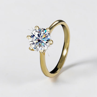 Regina Classic 6-Prong Crown Moissanite Engagement Ring