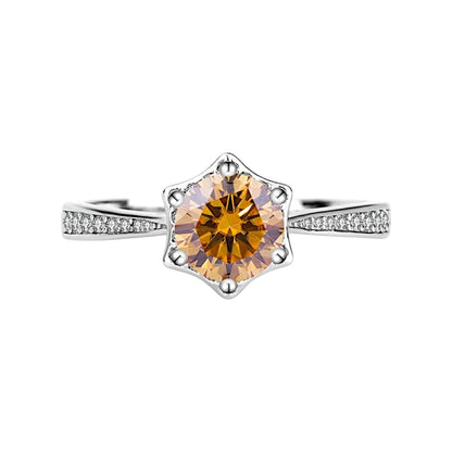 Astralis Geometric Star Hexagonal Moissanite Ring (1 Carat)