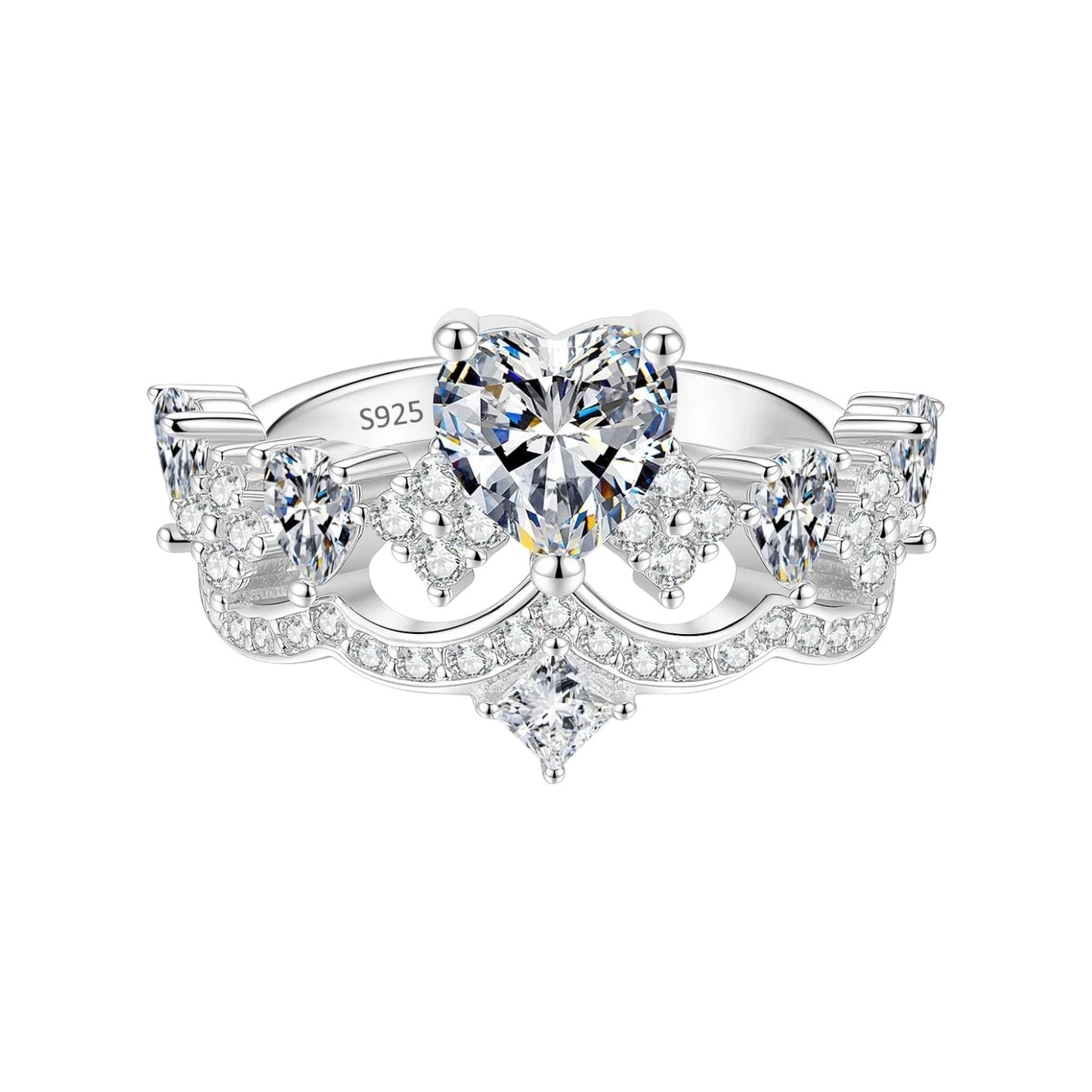 Aeterna Round Cluster Bezel Moissanite Wedding Ring (1 Carat)