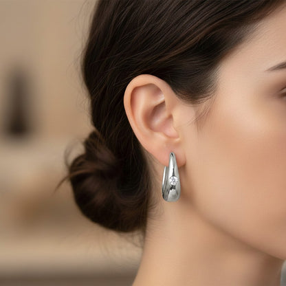 Haloise Minimalist Moissanite Stud Earrings (0.12 Carat)