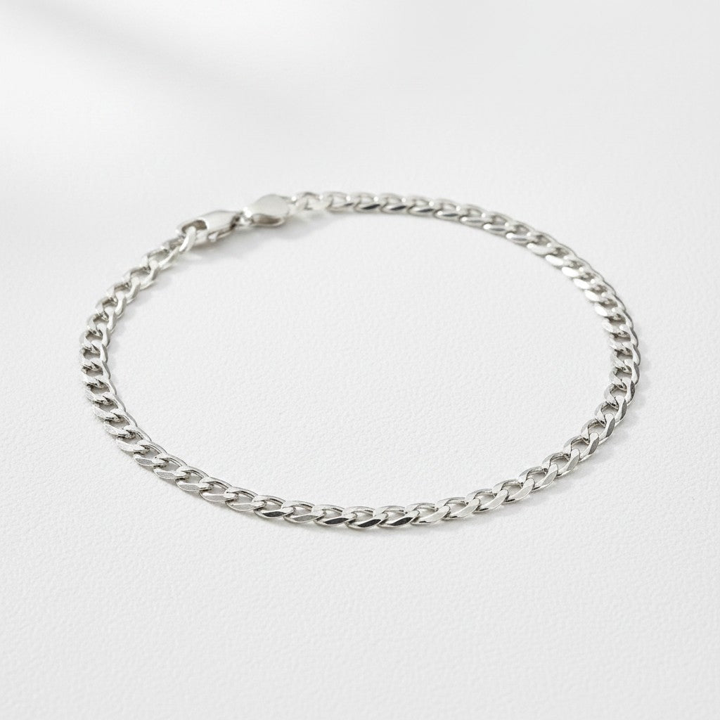 LUMIOR 925 sterling zilveren schakelarmband, 6.7 inch, slank en lichtgewicht ontwerp voor dagelijkse luxe.