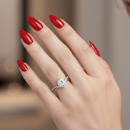 LUMIOR Astraea™ ring met 1 karaat moissaniet diamant, draaiend sterontwerp in 925 sterling zilver.