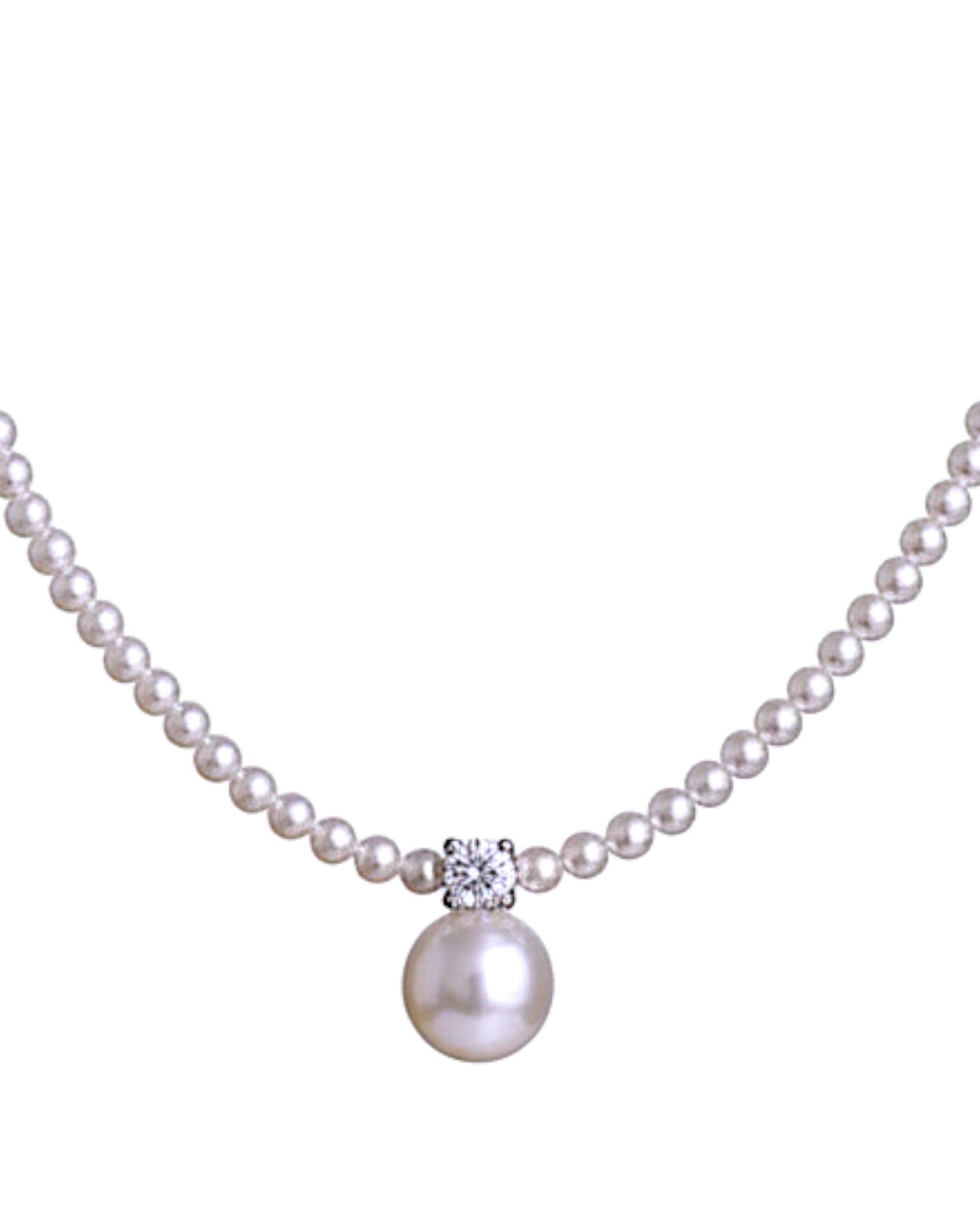 LUMIOR Parisian Muse ketting van 925 sterling zilver met glanzende parels voor een minimalistische, elegante look.