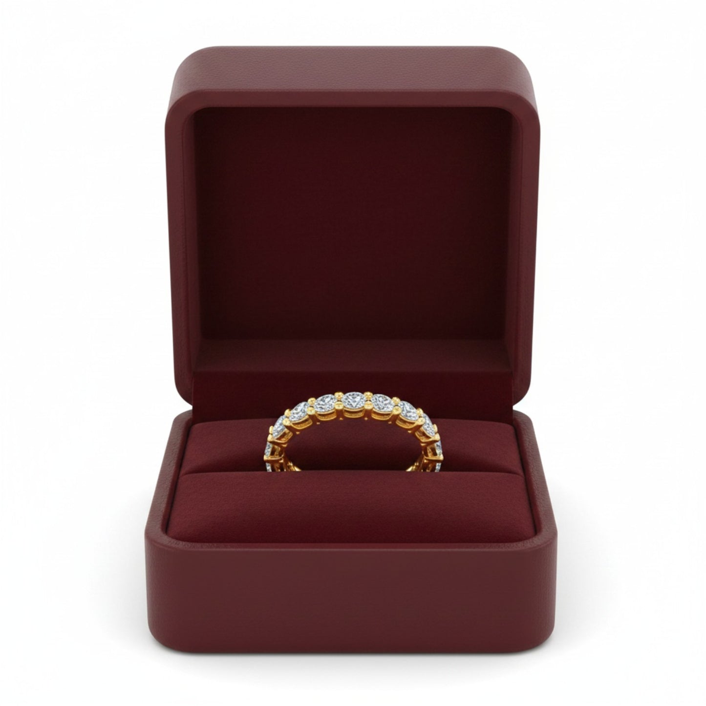 LUMIOR Vivienne™ dubbellaagde ring met moissaniet van 2,2 karaat, 18K geelgouden plating, sterling zilver.