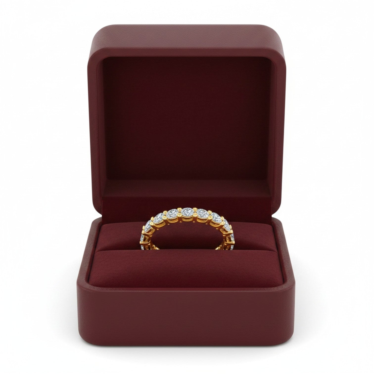 LUMIOR Vivienne™ dubbellaagde ring met moissaniet van 2,2 karaat, 18K geelgouden plating, sterling zilver.