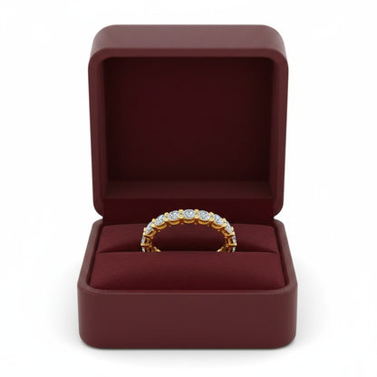 LUMIOR Vivienne™ dubbellaagde ring met moissaniet van 2,2 karaat, 18K geelgouden plating, sterling zilver.