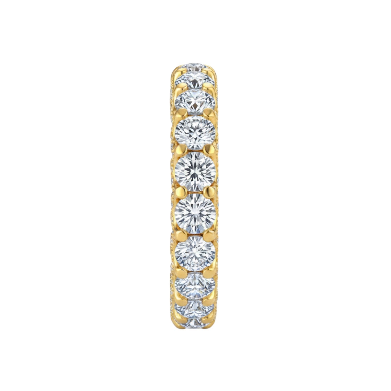 LUMIOR Vivienne™ dubbellaags ring met 2.2 karaat moissaniet, 18K geelgoud verguld sterling zilver