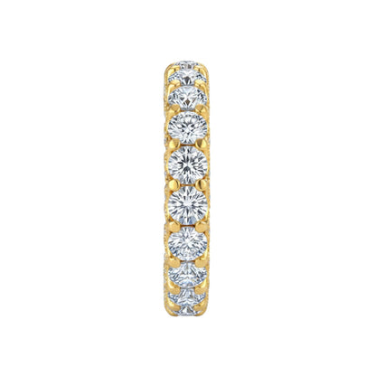 LUMIOR Vivienne™ dubbellaags ring met 2.2 karaat moissaniet, 18K geelgoud verguld sterling zilver