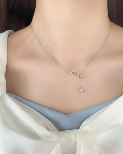 LUMIOR zilverkleurige ketting met sterrenbeeld en zirkoon